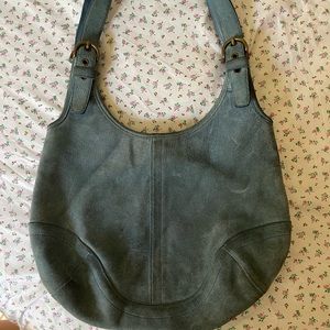 Coach blue saddle bag